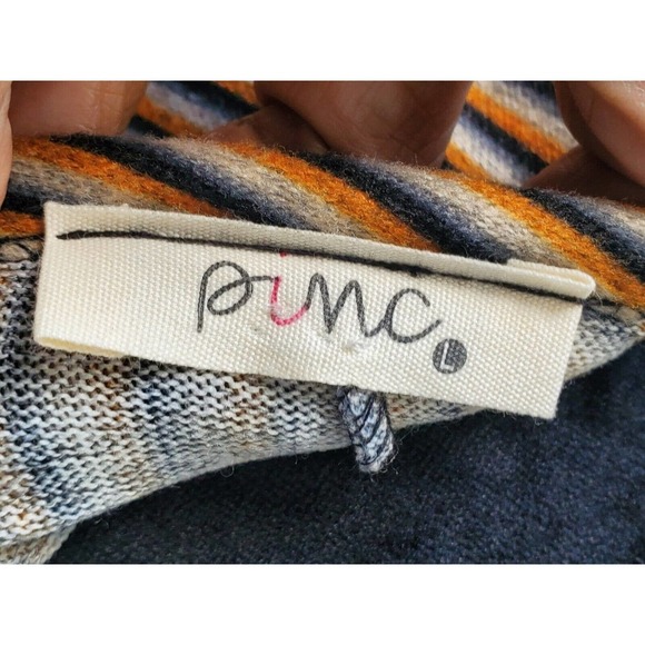 Pinc Women's Brown & Black Polyester Round Neck Long Sleeve Knee Length Dress L - Picture 7 of 11